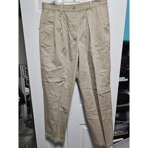 Lauren Ralph Lauren Pants Womens 14P Tan Khaki Pleated Preppy Trousers NWT